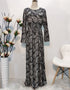 Modest Dress with Round Neck and Long Sleeves for Muslim Women